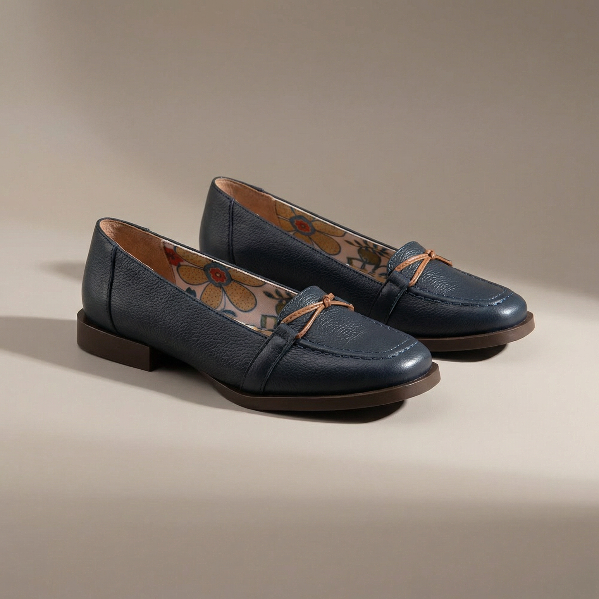 まい Mocassim Feminino Azul Marinho - 7256 - Sapatos, Mocassins - MZQ