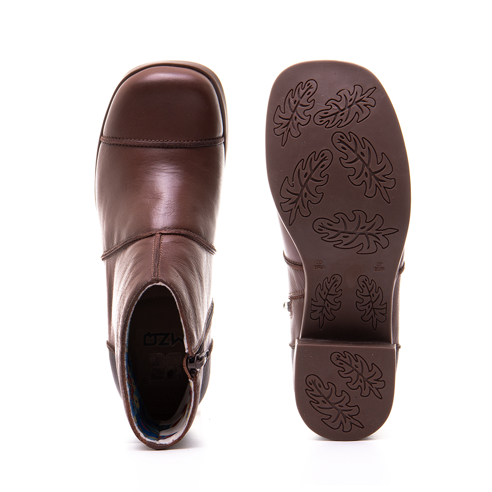 Coturno Salto Grosso Marrom - 4988 - Botas, Cano curto- MZQ