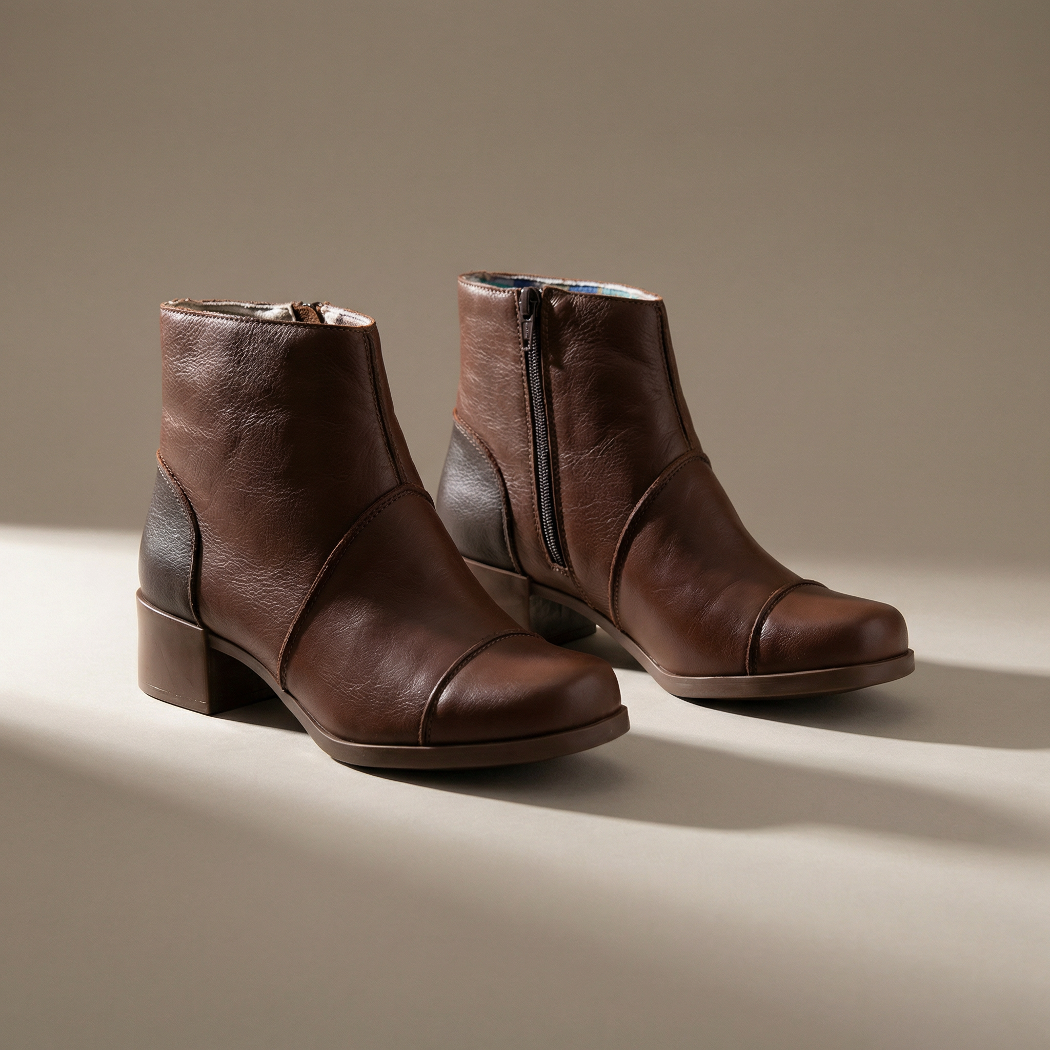 Coturno Salto Grosso Marrom - 4988 - Botas, Cano curto- MZQ