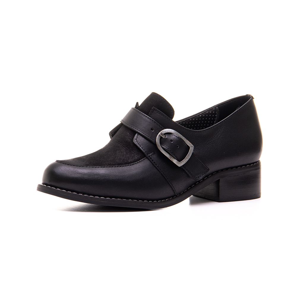 Sapato Feminino Salto Baixo Preto - 3078 - Sapatos, Oxford- MZQ