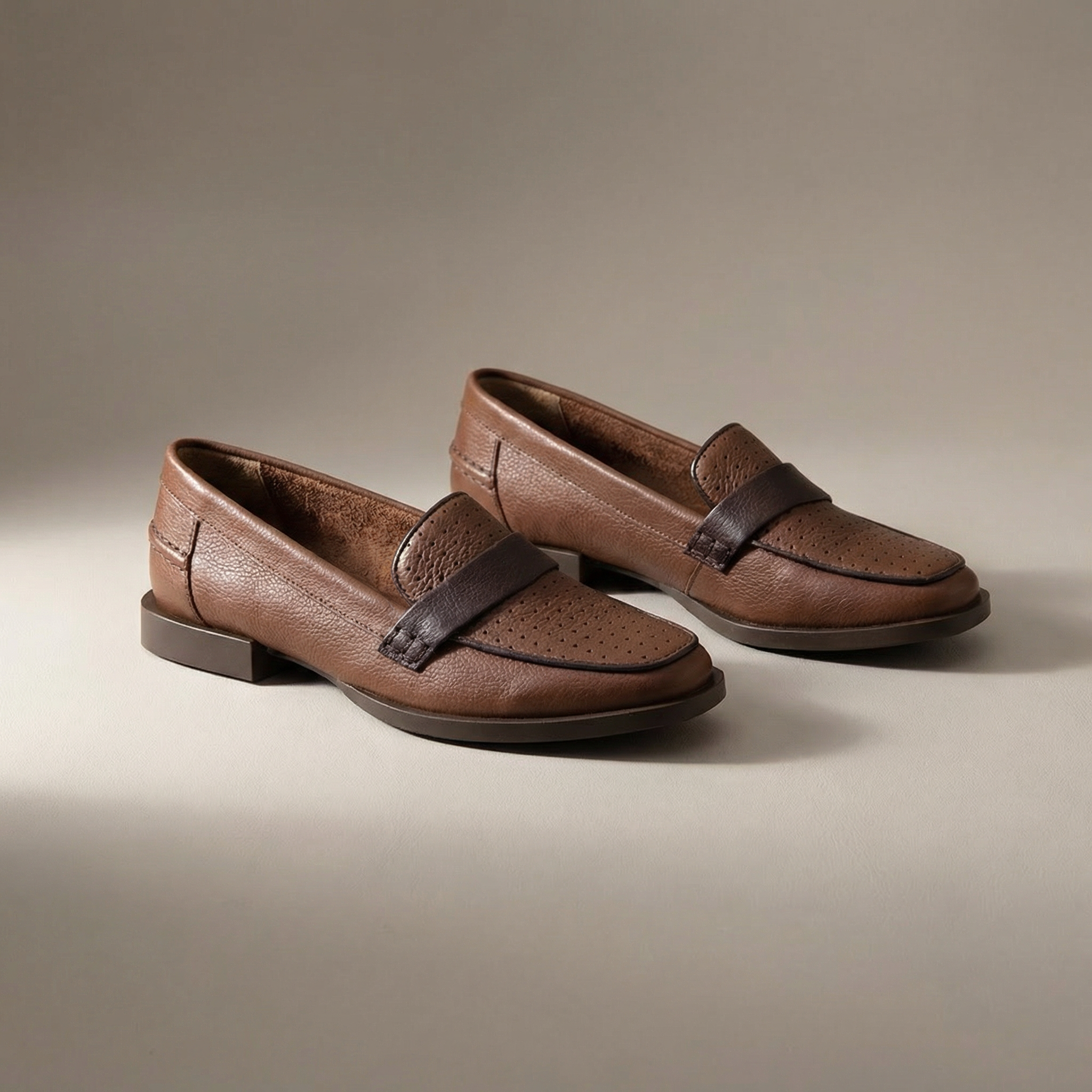 Mocassim Feminino em Couro Marrom - 7266 - Sapatos, Mocassins - MZQ