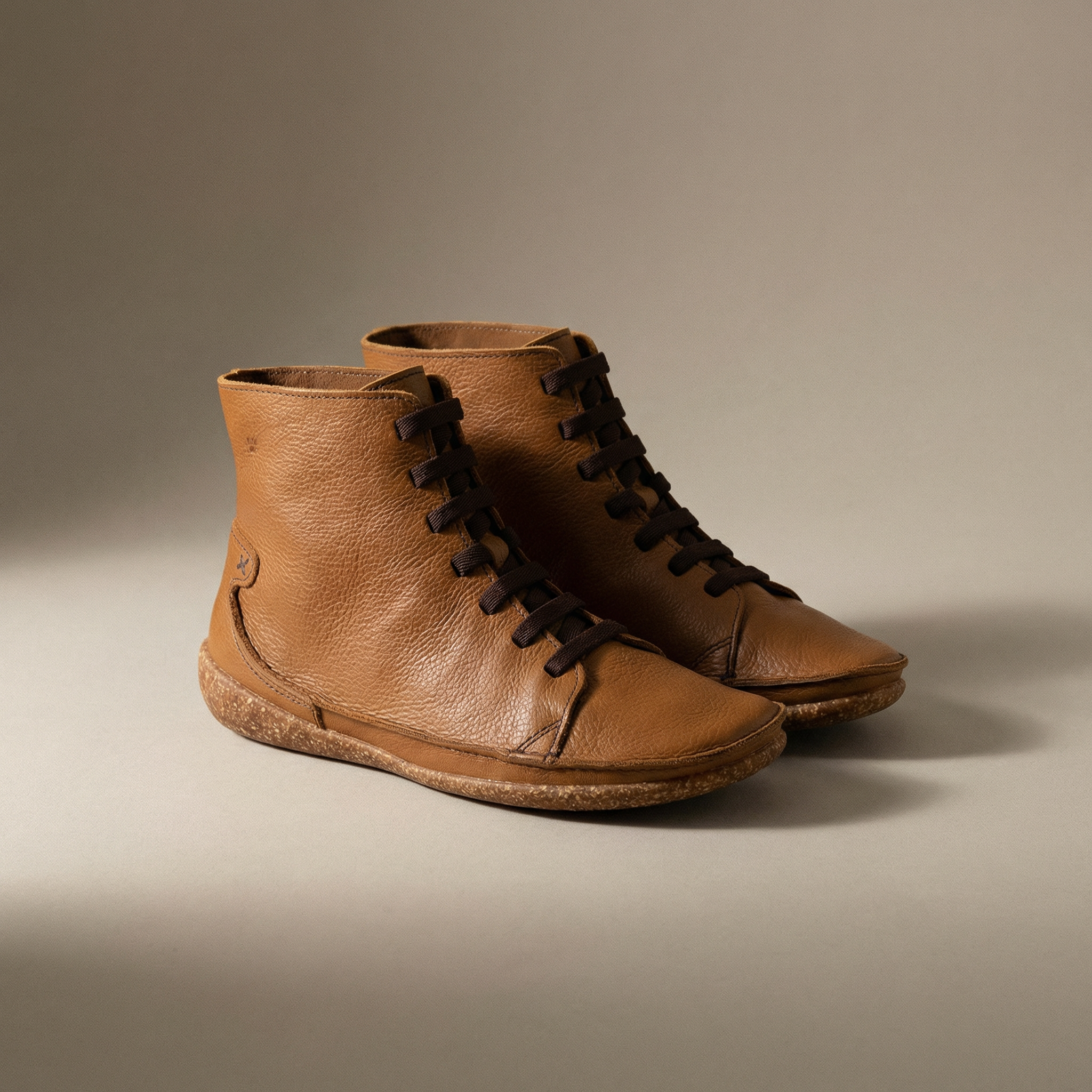 Botinha Cano Baixo sem Salto Mostarda - 7579 - Botas, Cano curto- MZQ